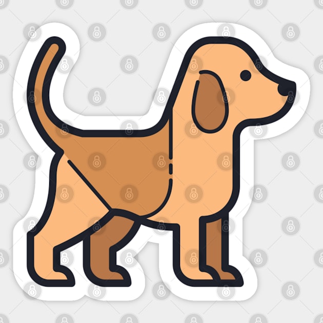 Dog Lover Pattern 2 Sticker by Playful Creatives